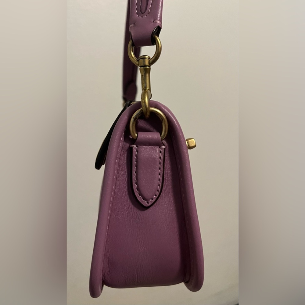 Coach Purple/Pink Leather Shoulder Bag - Picture 13 of 14